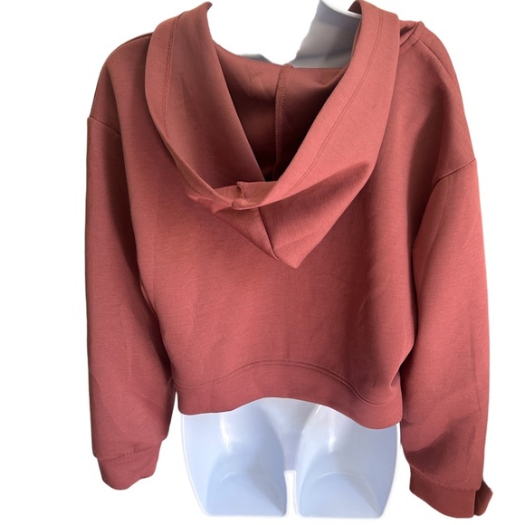 ✨3 for $18✨ Women's Dark Mauve Cropped Hoodie Jacket - Picture 5 of 6